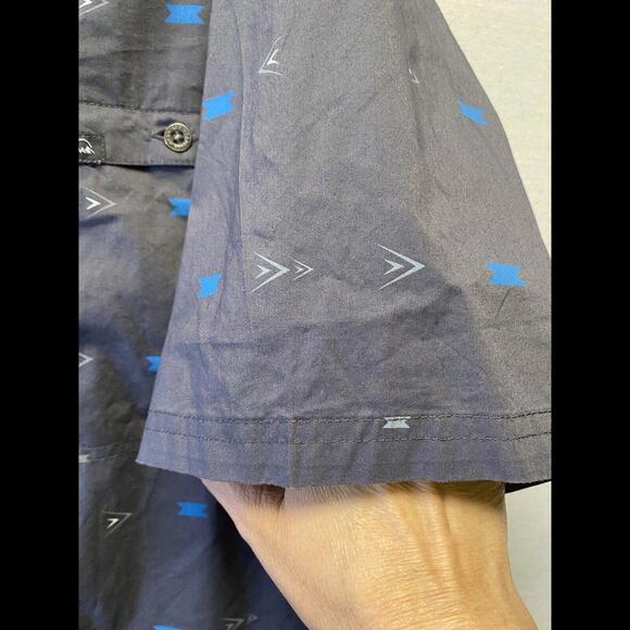 Wrangler Regular Fit Aztec Print Button-Up Grey Pockets Sz 2X XXL Men’s Shirt - Picture 3 of 7